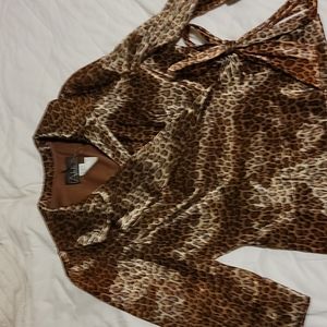 Vintage Leppard Print top